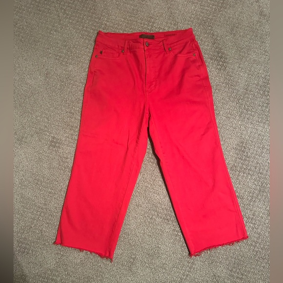 Judy Blue, Red Crop, 24” inseam - Picture 2 of 2